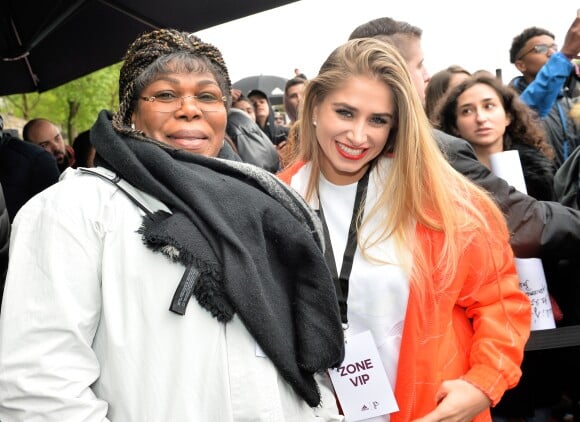 Yeo Moriba ( mère de Paul Pogba) et la compagne de Paul Pogba - Paul Pogba participe au lancement de sa 3e collection capsule Adidas à Paris le 30 avril 2018. © Veeren/Bestimage