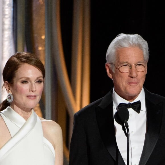 Julianne Moore et Richard Gere lors de la soirée de la 76ème cérémonie annuelle des Golden Globe Awards au Beverly Hilton Hotel à Los Angeles, Californie, Etats-Unis, le 6 janver 6, 2019.