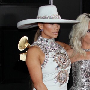 Jennifer Lopez et Lady Gaga - Les célébrités arrivent à la 61ème soirée annuelle des GRAMMY Awards à Los Angeles, le 10 février 2019
