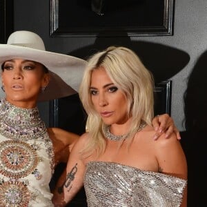 Jennifer Lopez et Lady Gaga - Les célébrités arrivent à la 61ème soirée annuelle des GRAMMY Awards à Los Angeles, le 10 février 2019