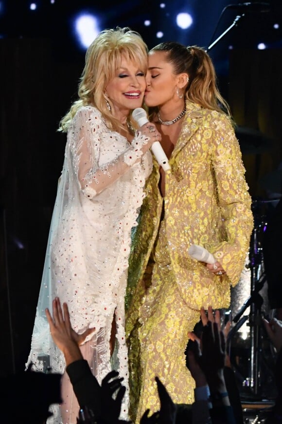 Dolly Parton et Miley Cyrus - 61ème soirée annuelle des GRAMMY Awards à Los Angeles, le 10 février 2019