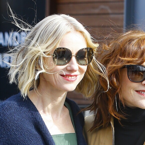 Naomi Watts et Isabelle Huppert arrivent au défilé Tory Burch lors de la Fashion Week de New York, le 10 février 2019.
