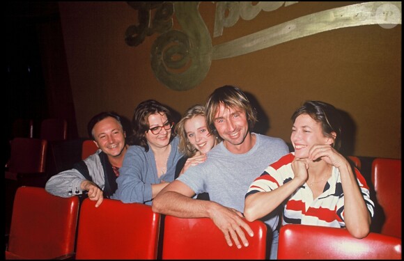 Josiane Balasko, Cécile Auclert, Thierry Lhermitte et Jane Birkin à Paris en 1988.