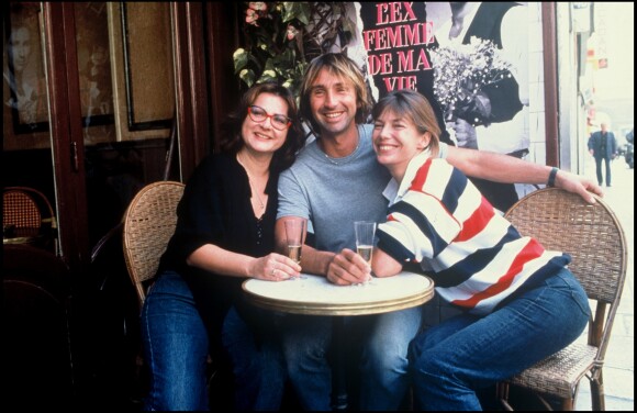 Josiane Balasko, Thierry Lhermitte et Jane Birkin pour le film "L'ex-femme de ma vie" à Paris, en 1988.