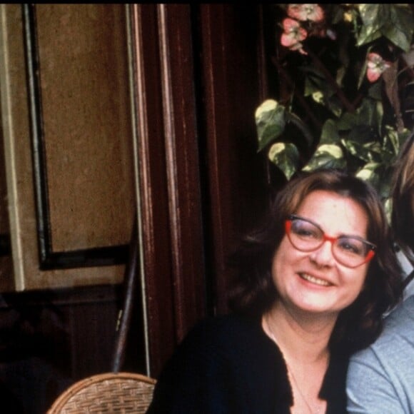 Josiane Balasko, Thierry Lhermitte et Jane Birkin pour le film "L'ex-femme de ma vie" à Paris, en 1988.