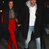 Victoria et David Beckham et leur fils B. Beckham et sa compagne H. Cross arrivent à la soirée Reebok dans le quartier de East Side à New York. Le 22 janvier 2019.