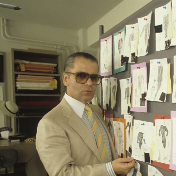 Karl Lagerfeld à Paris, le 18 juillet 1986.