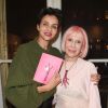 Farida Khelfa et Marie Beltrami - Soirée de l'exposition-vente : "Le monde de Marie Beltrami" (bijoux souris, Ma vie de timbrée, Si Paris m'était conté) chez Artcurial à Paris le 14 février 2019. Lors de cette soirée Marie Beltrami a dédicacé son premier roman "SonCoeurEnRoseTiepoloSwing". © Coadic Guirec/Bestimage