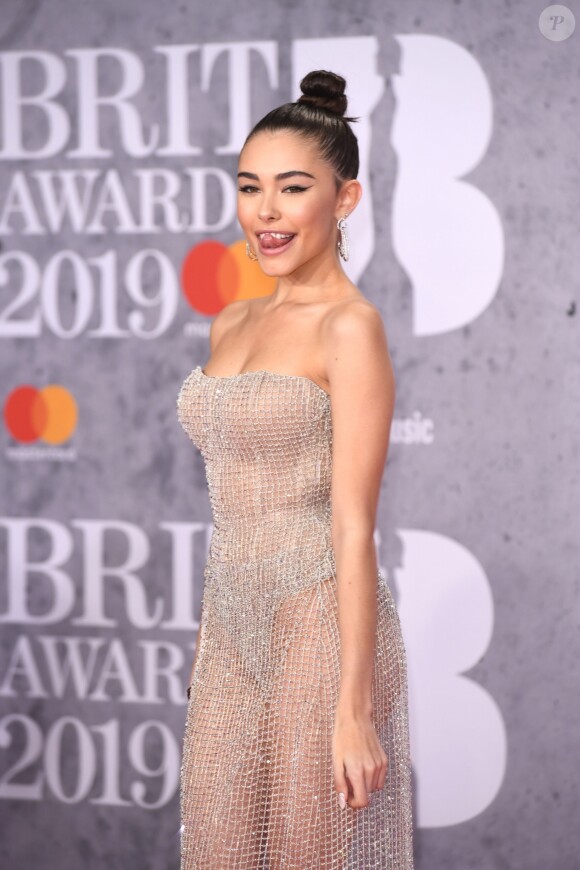 Madison Beer au photocall de la cérémonie des Brit Awards 2019 à l'O2 Arena à Londres le 20 février 2019.
