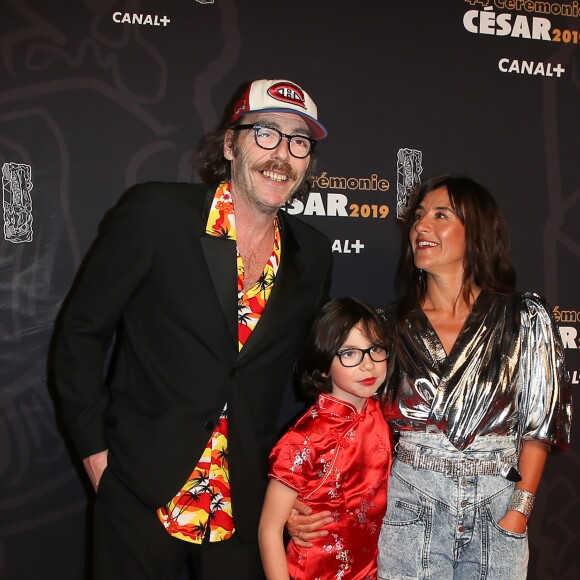 Romane Bohringer et son compagnon Philippe Rebbot avec leur fille Rose - Photocall de la 44ème cérémonie des César à la salle Pleyel à Paris. Le 22 février 2019 © Borde-Jacovides / Bestimage