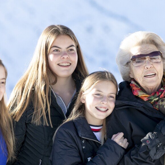 La princesse Alexia, la princesse Eloise van Oranje-Nassau van Amsberg, la princesse Leonore et la princesse Beatrix - Rendez-vous avec la famille royale des Pays-Bas à Lech. Le 25 février 2019  Lech, 25-02-2019 Wintersport photo session of Royal family of Netherlands25/02/2019 - Lech