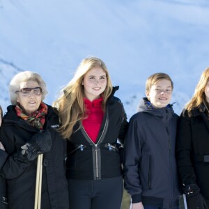 La princesse Alexia, la princesse Eloise van Oranje-Nassau van Amsberg, la princesse Leonore, la princesse Beatrix, la princesse Amalia, le prince Claus-Casimir et la princesse Ariane - Rendez-vous avec la famille royale des Pays-Bas à Lech. Le 25 février 2019  Lech, 25-02-2019 Wintersport photo session of Royal family of Netherlands25/02/2019 - Lech