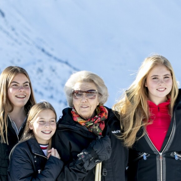 La princesse Alexia, la princesse Eloise van Oranje-Nassau van Amsberg, la princesse Leonore, la princesse Beatrix, la princesse Amalia, le prince Claus-Casimir et la princesse Ariane - Rendez-vous avec la famille royale des Pays-Bas à Lech. Le 25 février 2019  Lech, 25-02-2019 Wintersport photo session of Royal family of Netherlands25/02/2019 - Lech