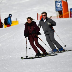 La reine Maxima et le roi Willem-Alexander lors de la séance photo de la famille royale des Pays-Bas à Lech en Autriche le 25 février 2019 à l'occasion de ses vacances d'hiver.