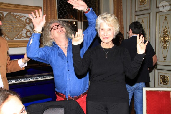 Exclusif - Pierre-Jean Chalençon et Danièle Gilbert - Dîner chez Pierre-Jean Chalençon à Paris. Le 23 février 2019 © Philippe Baldini / Bestimage