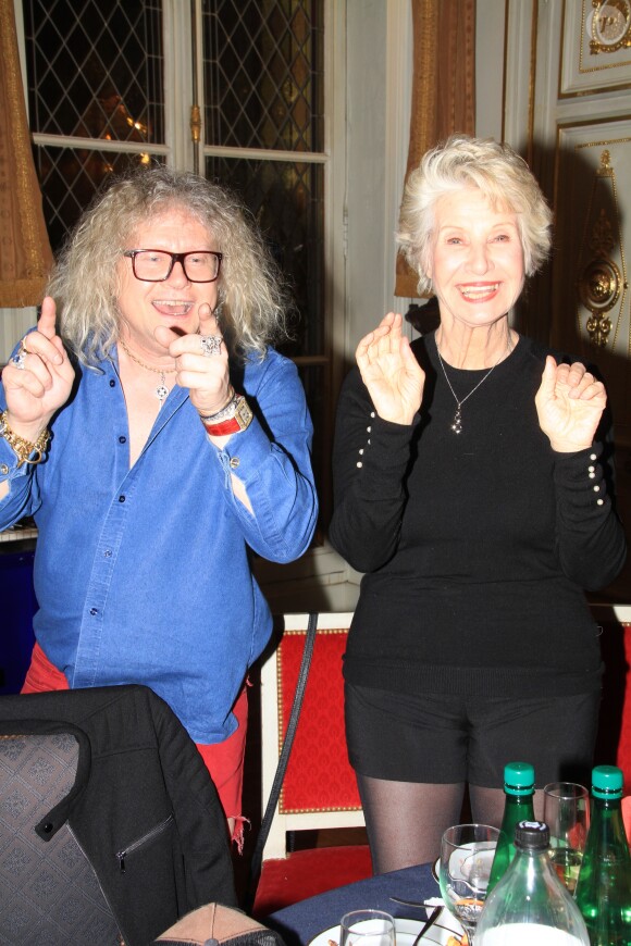 Exclusif - Pierre-Jean Chalençon et Danièle Gilbert - Dîner chez Pierre-Jean Chalençon à Paris. Le 23 février 2019 © Philippe Baldini / Bestimage