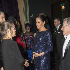 Le prince Harry, duc de Sussex et Meghan Markle, duchesse de Sussex ,enceinte, arrivent au Royal Albert Hall à Londres pour assister à un spectacle du Cirque du Soleil le 16 janvier 2019.