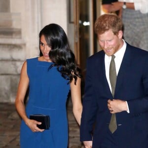 Le prince Harry, duc de Sussex, et Meghan Markle, duchesse de Sussex, arrivent au gala musical "100 Days to Peace", célébrant le centenaire de la fin de la première guerre mondiale à Central Hall Westminster. Londres, le 6 septembre 2018.