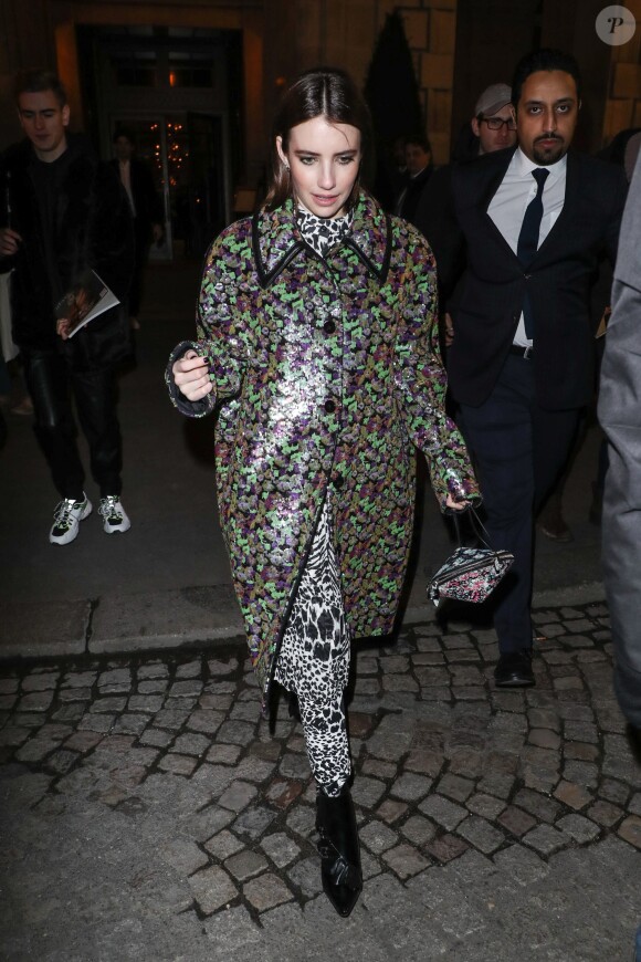 Emma Roberts - Les célébrités arrivent à l'after Party Louis Vuitton à l'hôtel Crillon à Paris le 5 mars 2019.