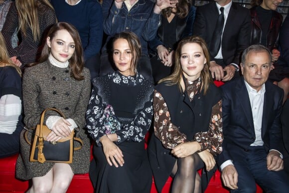 Emma Stone, Alicia Vikander, Lea Seydoux and CEO of Louis