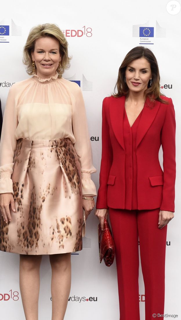 La reine Mathilde de Belgique et la reine Letizia d'Espagne - Cérémonie d'ouverture des Journées européennes du Développement 2018 autour du thème principal "Women and Girls at the Forefront of Sustainable Development: protect, empower, invest" à Bruxelles. Le 4 juin 2018 Opening ceremony for the 'European Development Days' (Europese Ontwikkelingsdagen - Journees europeennes du Developpement), Monday 04 June 2018, at Tour&Taxis, in Brussels.04/06/2018 - Bruxelles