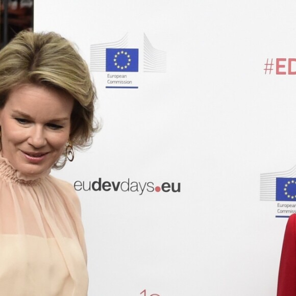 La reine Mathilde de Belgique et la reine Letizia d'Espagne - Cérémonie d'ouverture des Journées européennes du Développement 2018 autour du thème principal "Women and Girls at the Forefront of Sustainable Development: protect, empower, invest" à Bruxelles. Le 4 juin 2018  Opening ceremony for the 'European Development Days' (Europese Ontwikkelingsdagen - Journees europeennes du Developpement), Monday 04 June 2018, at Tour&Taxis, in Brussels.04/06/2018 - Bruxelles