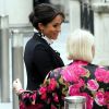 A l'occasion de la journée mondiale du droits des femmes, Meghan Markle (enceinte), duchesse de Sussex s'est rendue au King's College à Londres, pour participer à une discussion conjointe avec le Trust "The Queen's Commonwealth" à Londres. Le 8 mars 2019