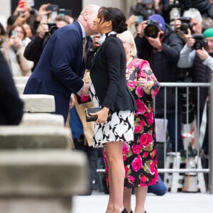 A l'occasion de la journée mondiale du droits des femmes, Meghan Markle (enceinte), duchesse de Sussex, s'est rendue au King's College à Londres, pour participer à une discussion conjointe avec le Trust "The Queen's Commonwealth" à Londres. Le 8 mars 2019 