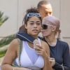 Exclusif - Kylie Jenner est allée faire du shopping avec sa meilleure amie Jordyn Woods avant de repartir au volant de sa Lamborghini à Calabasas, le 24 septembre 2018.