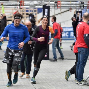 Exclusif - Laury Thilleman (Miss France 2011) et son compagnon le chef cuisinier Juan Arbelaez - Célébrités participent à la Spartan Race au Stade de France à Saint-Denis le 9 mars 2019. © Giancarlo Gorassini/Bestimage