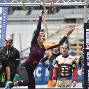 Exclusif - Laury Thilleman (Miss France 2011) et son compagnon le chef cuisinier Juan Arbelaez - Célébrités participent à la Spartan Race au Stade de France à Saint-Denis le 9 mars 2019. © Giancarlo Gorassini/Bestimage