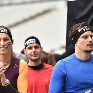 Exclusif - Laury Thilleman (Miss France 2011) et son compagnon le chef cuisinier Juan Arbelaez - Célébrités participent à la Spartan Race au Stade de France à Saint-Denis le 9 mars 2019. © Giancarlo Gorassini/Bestimage