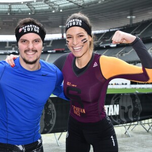 Exclusif - Laury Thilleman (Miss France 2011) et son compagnon le chef cuisinier Juan Arbelaez - Célébrités participent à la Spartan Race au Stade de France à Saint-Denis le 9 mars 2019. © Giancarlo Gorassini/Bestimage