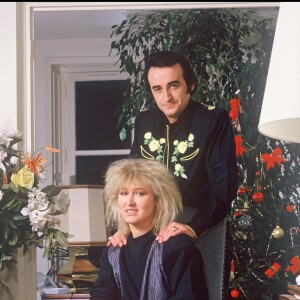 Dick Rivers et sa femme chez eux en 1988.