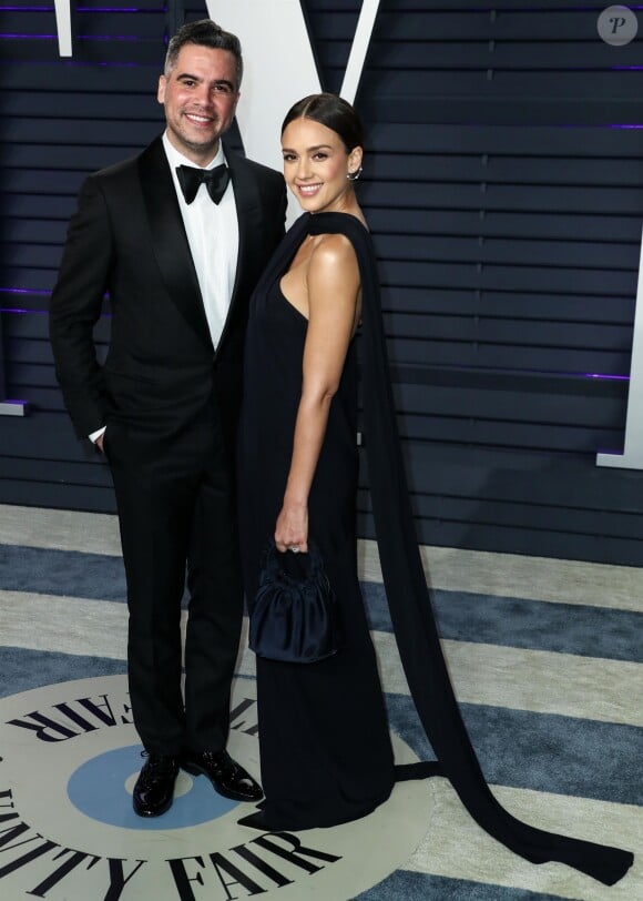 Cash Warren et sa femme Jessica Alba à la soirée Vanity Fair Oscar Party à Los Angeles, le 24 février 2019