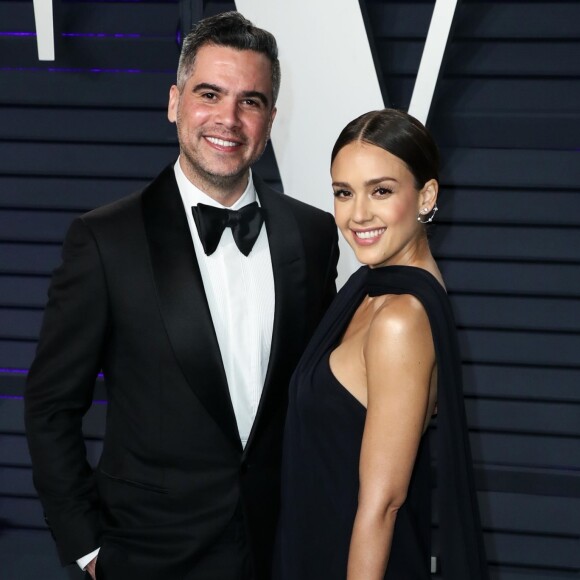 Cash Warren et sa femme Jessica Alba à la soirée Vanity Fair Oscar Party à Los Angeles, le 24 février 2019