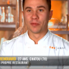 Baptiste lors du quatrième épisode de "Top Chef" saison 10, le 27 février 2019 sur M6.