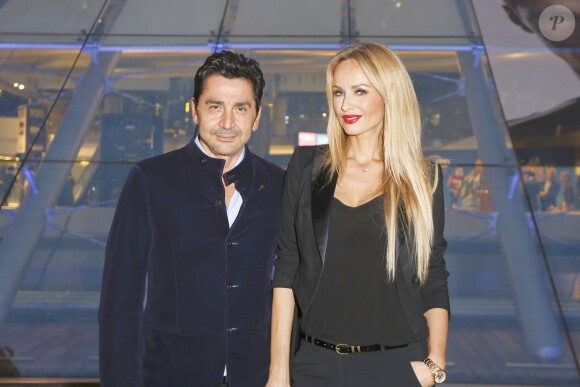 Adriana Karembeu et son mari André (Aram) Ohanian - Cérémonie de remise des prix du 25ème Sportel de Monaco le 8 octobre 2014.