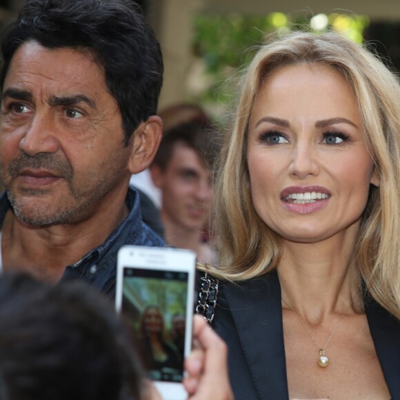 Exclusif - Adriana Karembeu et son mari André Ohanian - Arrivées à l'enregistrement de l'émission Vivement Dimanche à Paris, le 10 septembre 2014.