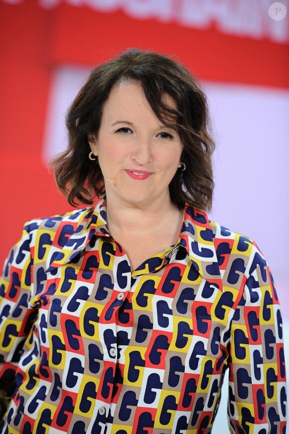 Exclusif - Anne Roumanoff - Enregistrement de l'émission "Vivement Dimanche prochain", présentée par M.Drucker et diffusée le 24 mars sur France 2. Le 18 mars 2019 © Guillaume Gaffiot / Bestimage