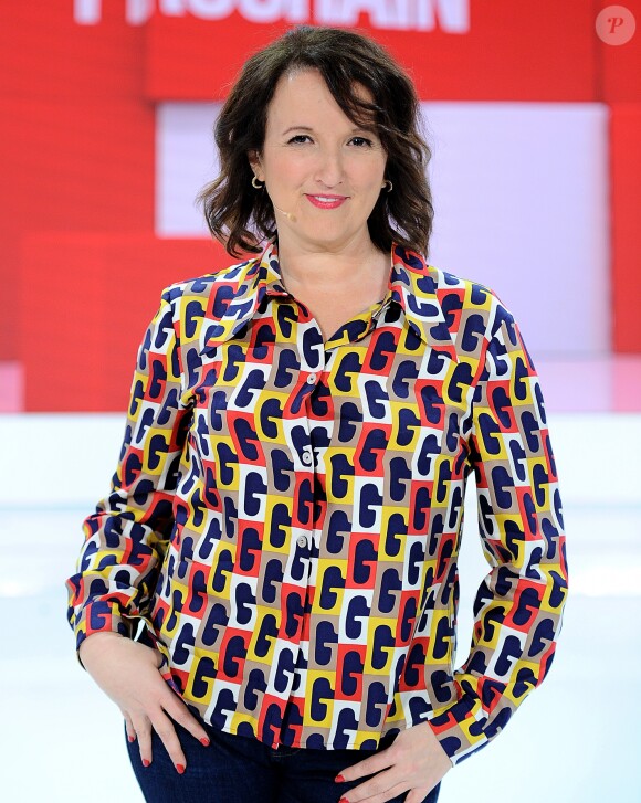 Exclusif - Anne Roumanoff - Enregistrement de l'émission "Vivement Dimanche prochain", présentée par M.Drucker et diffusée le 24 mars sur France 2. Le 18 mars 2019 © Guillaume Gaffiot / Bestimage