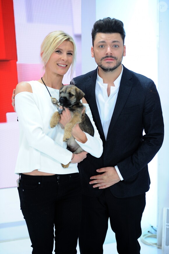 Exclusif - Hélène Gateau et Kev Adams - Enregistrement de l'émission "Vivement Dimanche", présentée par M.Drucker et diffusée le 24 mars sur France 2. Le 18 mars 2019 © Guillaume Gaffiot / Bestimage