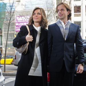 Arantxa Sanchez Vicario en février 2012 à Barcelone avec son mari Josep Santacana lors de la présentation de son autobiographie, dans laquelle elle accusait sa famille de l'avoir spoliée de sa fortune.