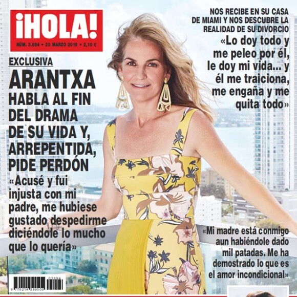 Arantxa Sanchez Vicario en couverture du magazine "¡HOLA!"., numéro du 20 mars 2019.