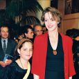 Agnès Soral et sa fille Laetitia au gala de l'espoir en 1998