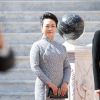Le prince Albert II et la princesse Charlene de Monaco ont accueilli en visite d'Etat le président Chinois Xi Jinping et sa femme Peng Liyuan le 24 mars 2019 dans la cour d'honneur du palais princier à Monaco. © David Nivière / Pool / Bestimage