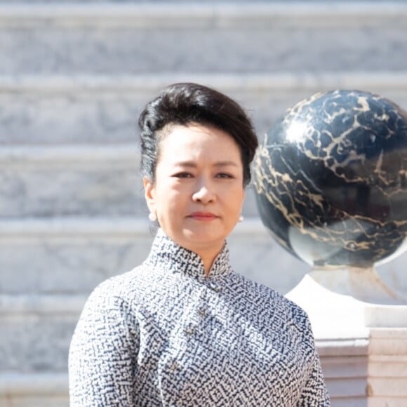 Le prince Albert II et la princesse Charlene de Monaco ont accueilli en visite d'Etat le président Chinois Xi Jinping et sa femme Peng Liyuan le 24 mars 2019 dans la cour d'honneur du palais princier à Monaco. © David Nivière / Pool / Bestimage