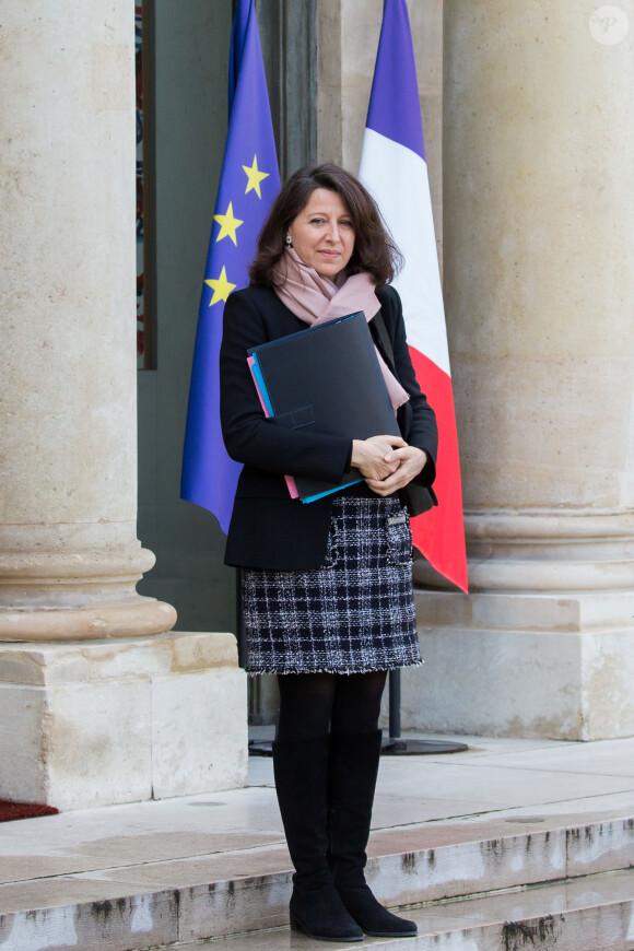 Agnès Buzyn, ministre de la santé - Sortie du conseil des ministres du 30 janvier 2019, au palais de l'Elysée à Paris. © Stéphane Lemouton / Bestimage
