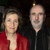 Philippe Harel avec sa femme Sylvie Bourgeois - Vernissage de l'exposition du photographe Gérald Angibaud "Instants complices des Journées du Livre et du Vin de Saumur" à la brasserie "Les Deux Magots" à Paris le 25 mars 2019. © Pierre Perusseau/Bestimage