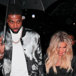 Tristan Thompson et Khloe Kardashian, enceinte - Tristan Thompson fête son 27 ème anniversaire avec ses amis et sa famille à Los Angeles le 10 mars 2018.